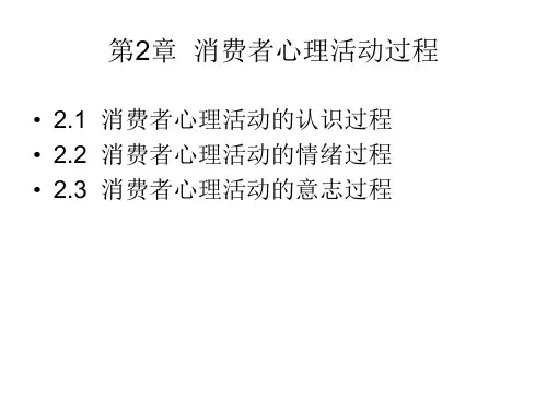消费者心理活动过程