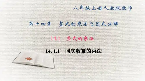 14.1.1 同底数幂的乘法 公开课课件