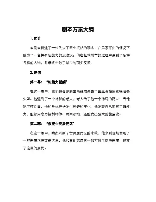 剧本方案大纲