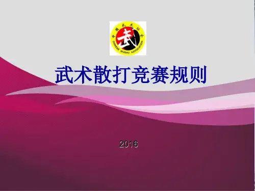 武术散打竞赛规则裁判法
