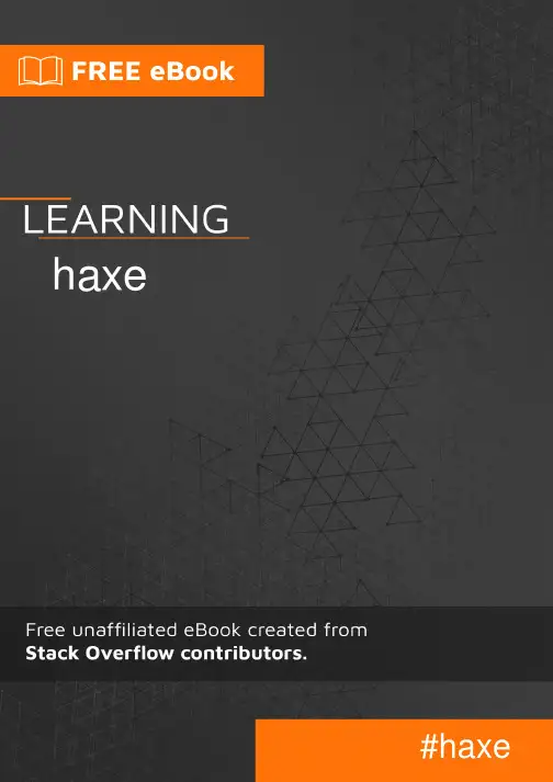 Haxe编程语言指南说明书