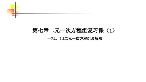 二元一次方程组复习课(1)课件