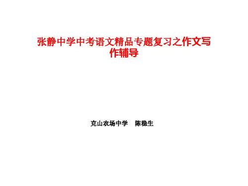 张静中学中考语文精品专题复习之作文写作辅导