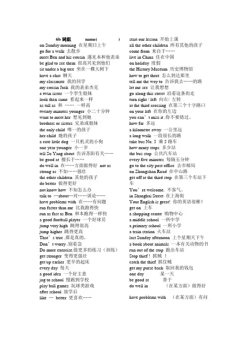 最全的复习词组