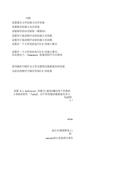 AIX 常用优化参数