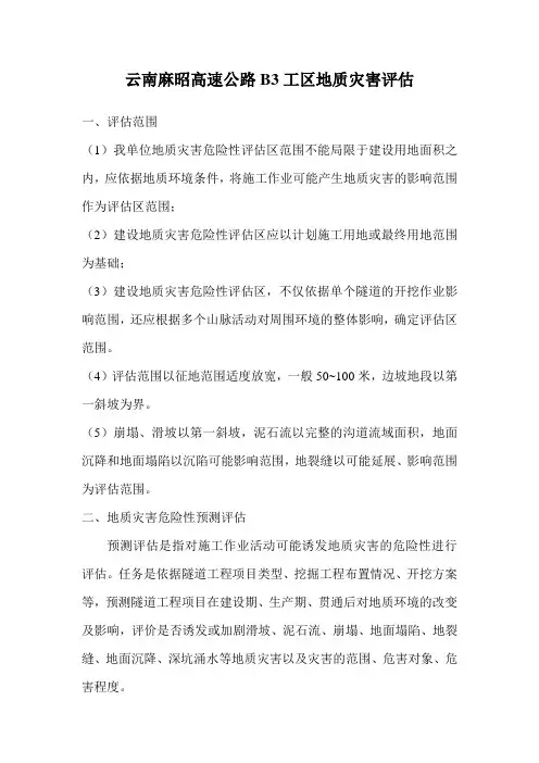 地质灾害评估