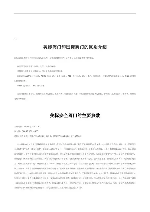 美标阀门的结构型式表汇总
