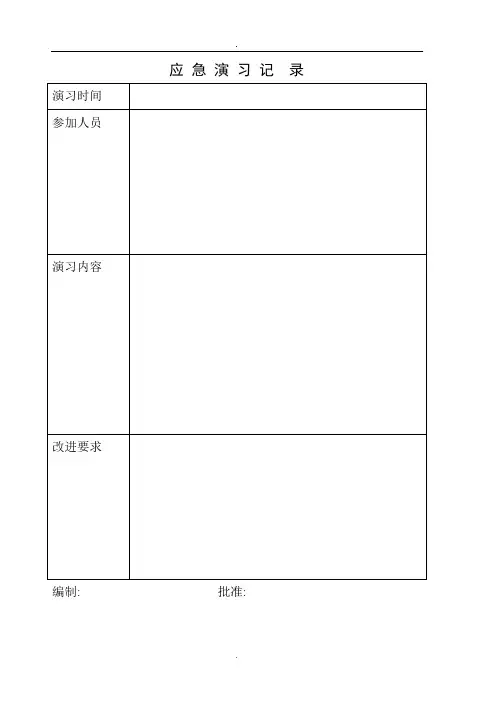 应急演习记录