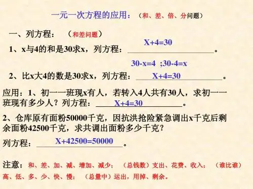 一元一次方程的应用 ppt课件2