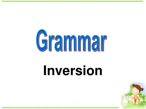 2019届高三一轮复习英语Grammar倒装句课件(共20张)