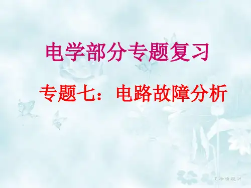 中考物理复习 电路故障分析专题(共24张PPT)