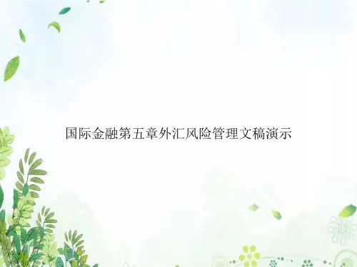 国际金融第五章外汇风险管理文稿演示