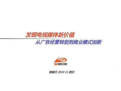 2011发现电视媒体新价值从广告经营转型到商业模式创新