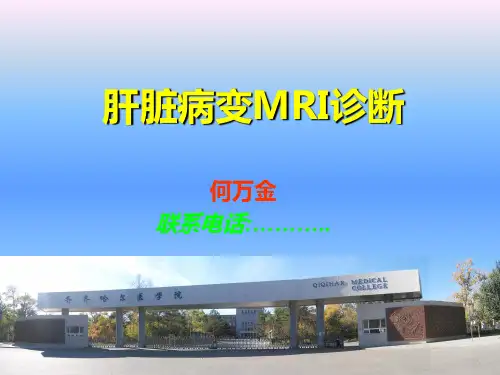 肝脏病变MRI诊断详解