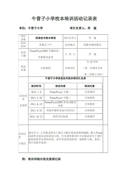 信息技术校本培训专题