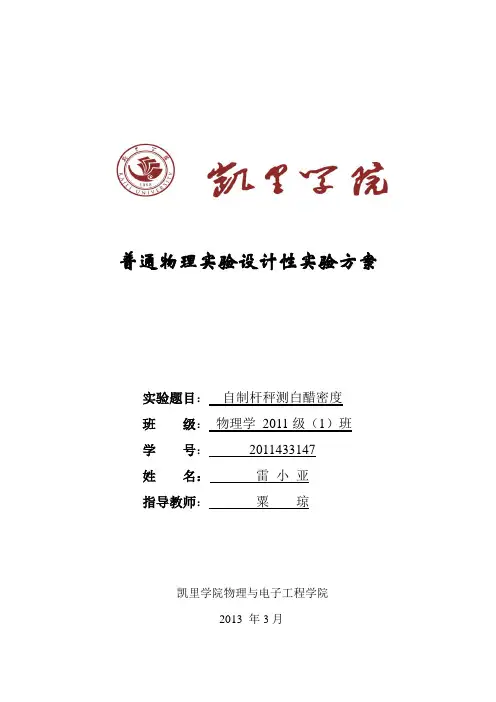 自制杆秤测密度.