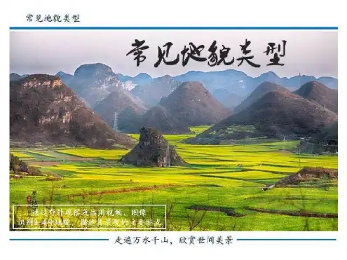 常见的地貌类型