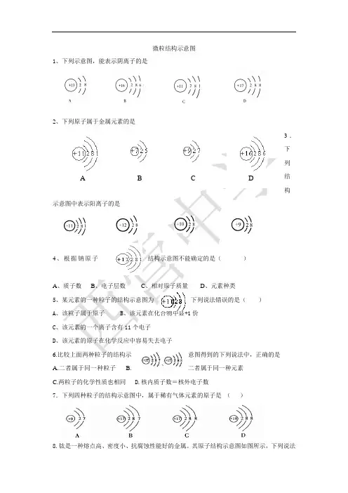 微粒结构示意图