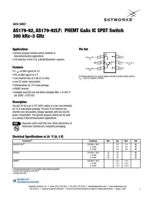 AS179-92LF中文资料