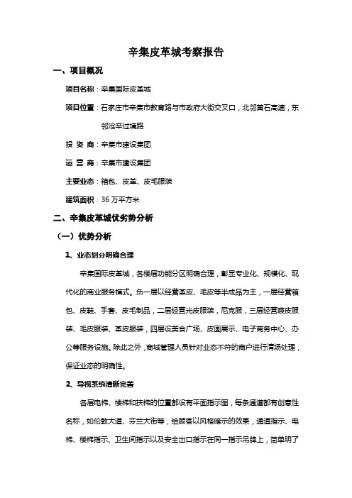 辛集皮革城考察报告