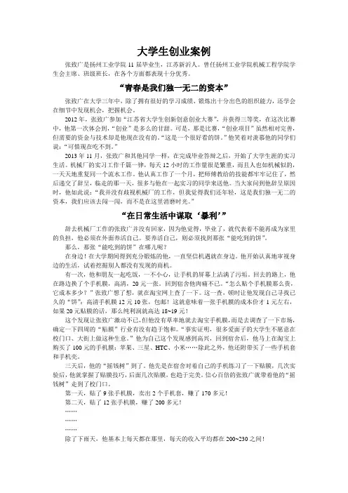 大学生创业案例