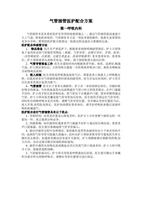 气管插管配合