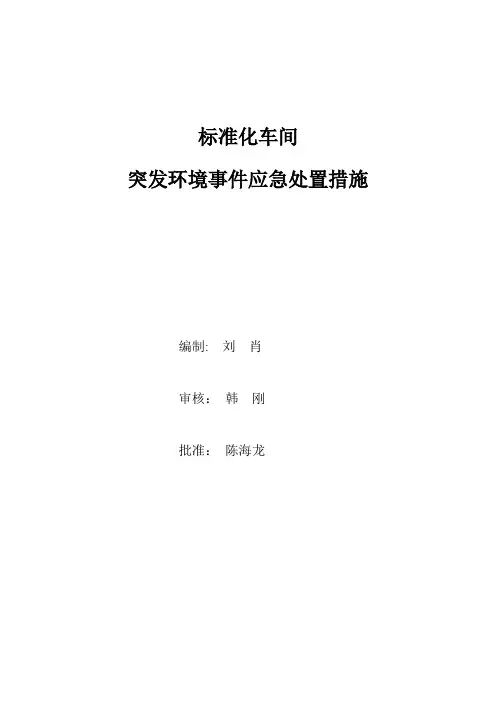 突发环境事件应急处置措施