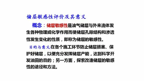 储层的敏感性-水敏性