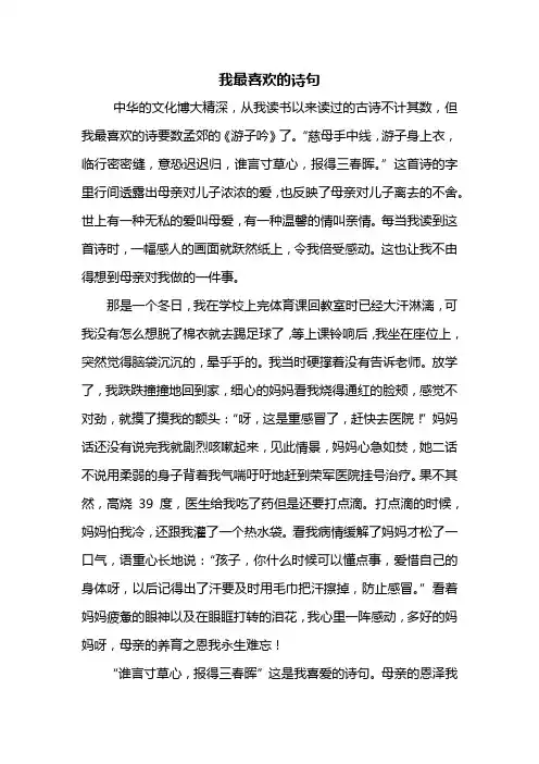 六年级作文：我最喜欢的诗句作文600字
