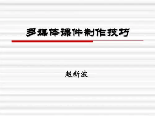 多媒体课件制作技巧-2013