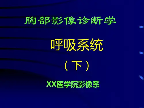 胸部影像诊断学《呼吸系统》教学课件(下)