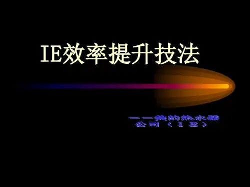 IE效率提升技法