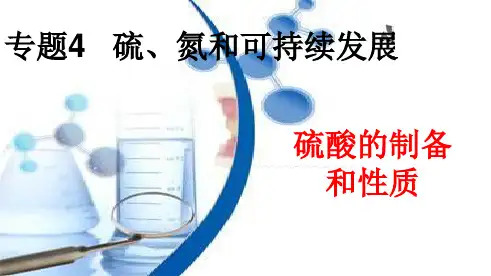 浓硫酸和稀硫酸的性质