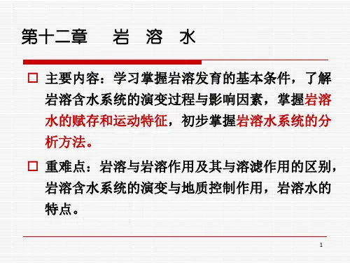 第十二章 岩溶水