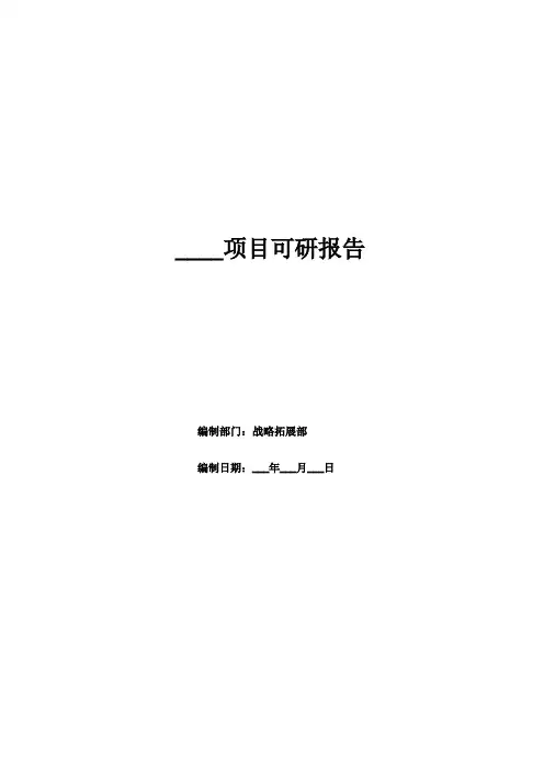 05-项目可行性研究报告(模板)