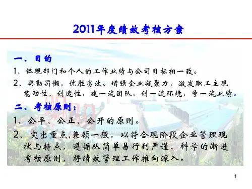 2011年绩效考核方案