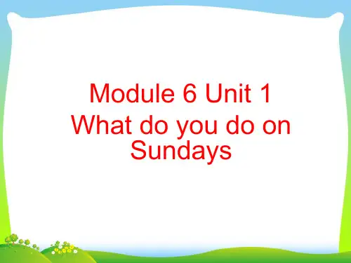 外研三年级Module 6 Unit 1 What do you do on Sundays 3