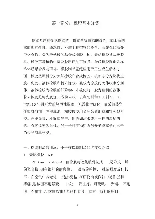 橡胶制品基本常识