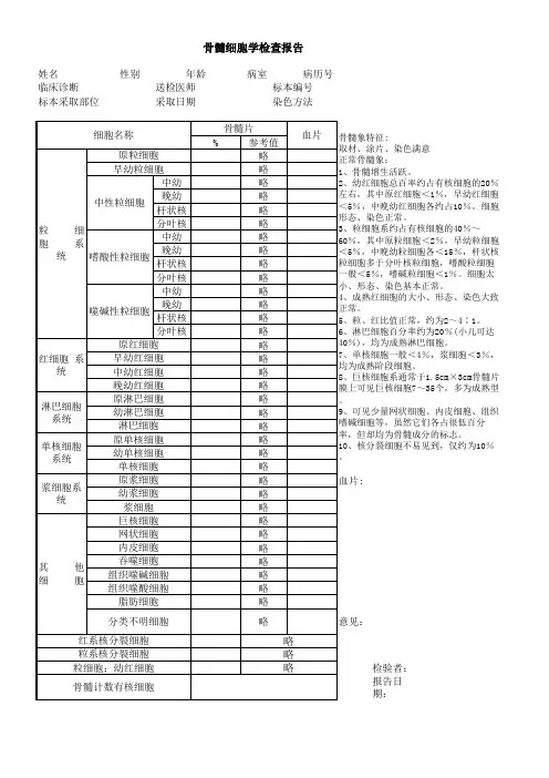 骨髓报告单