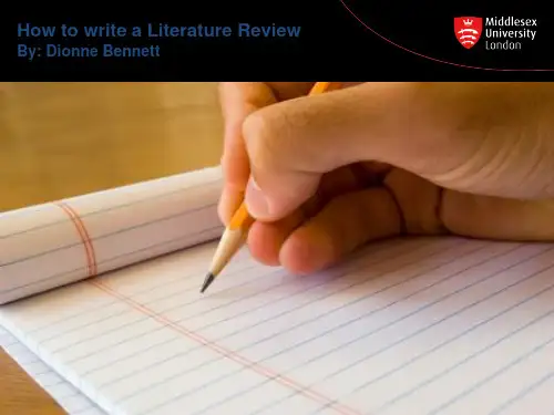 How to write a Literature review--Dionne