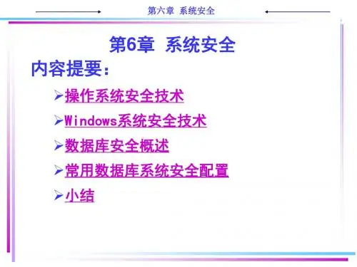 ch6 系统安全