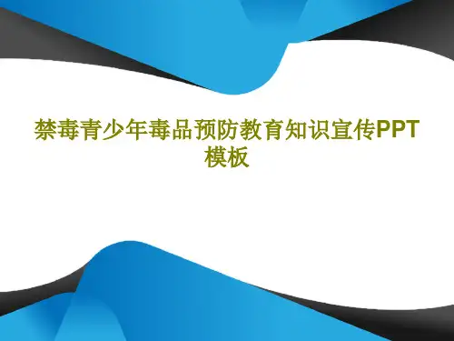 禁毒青少年毒品预防教育知识宣传PPT模板29页PPT