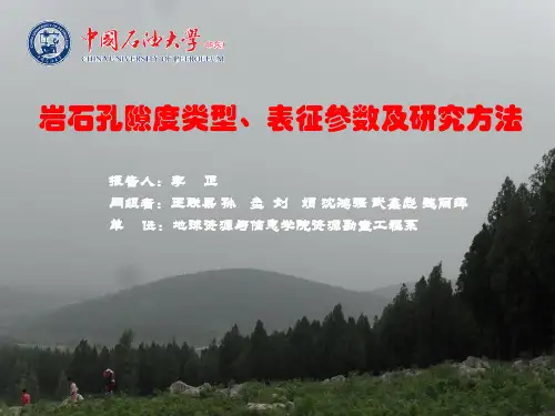 岩石孔隙度类型