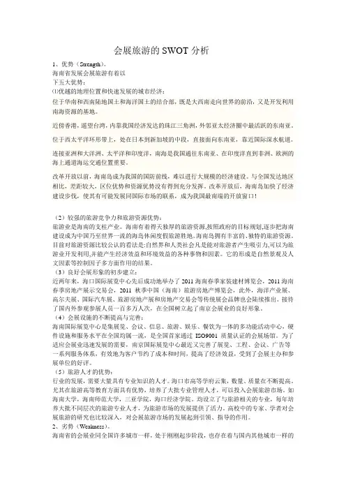 海南省发展会展旅游的SWOT分析