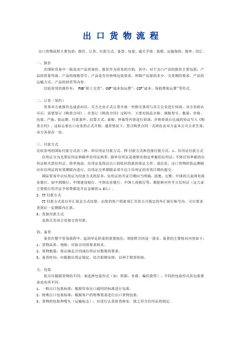 出口流程培训资料