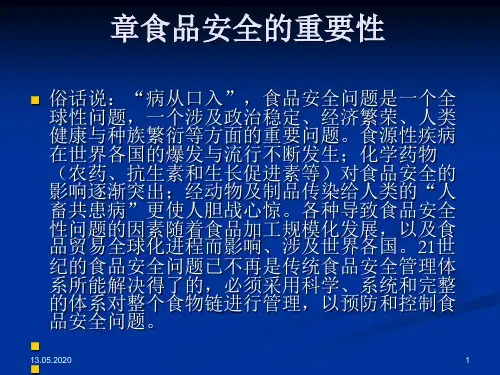食品安全的重要性培训课件(ppt 60页)