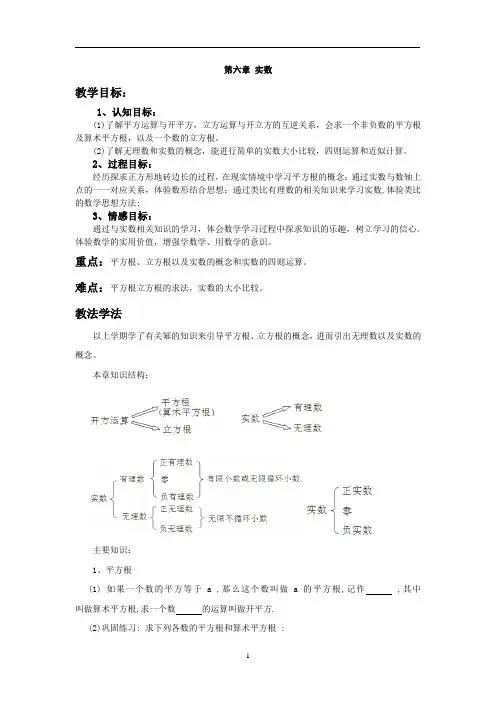 第六章 实数集体备课教案