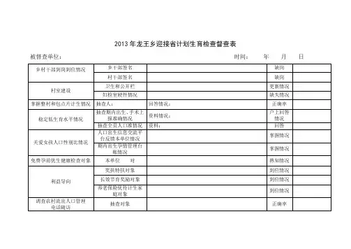 督查表)