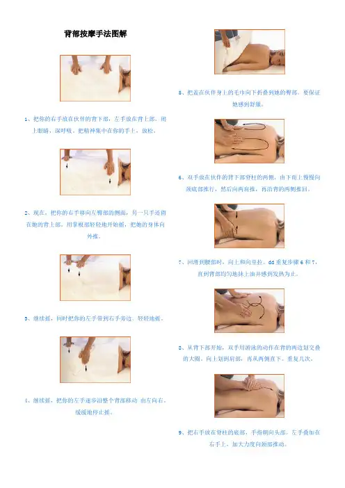 背部按摩手法图片展示