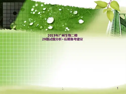 2013年广州二模29题分析ppt课件